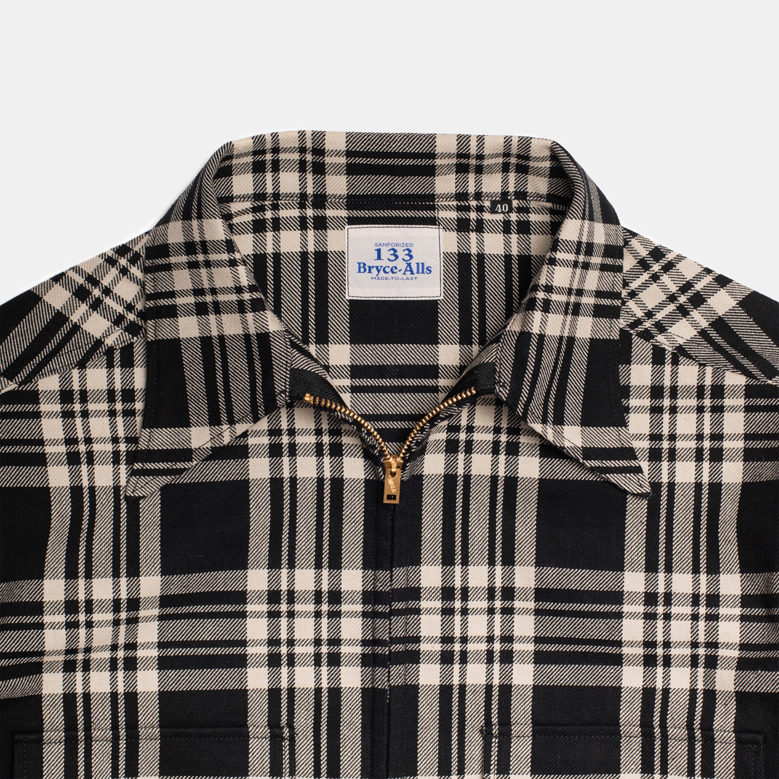Half-zip Shirt Black Plaid – Bryceland's London