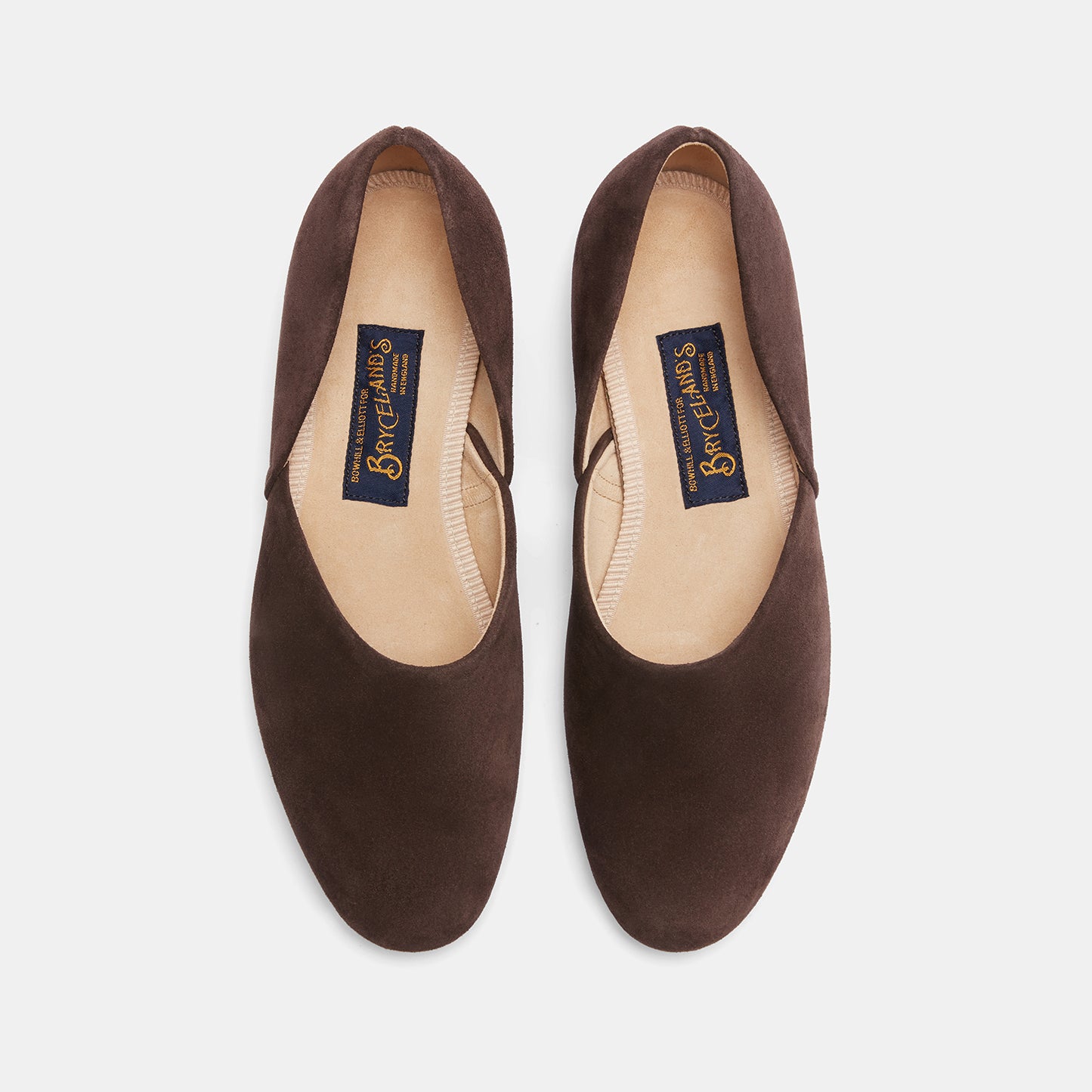 Bryceland's x Bowhill Elliott Grecian Slippers Chocolate Brown Suede