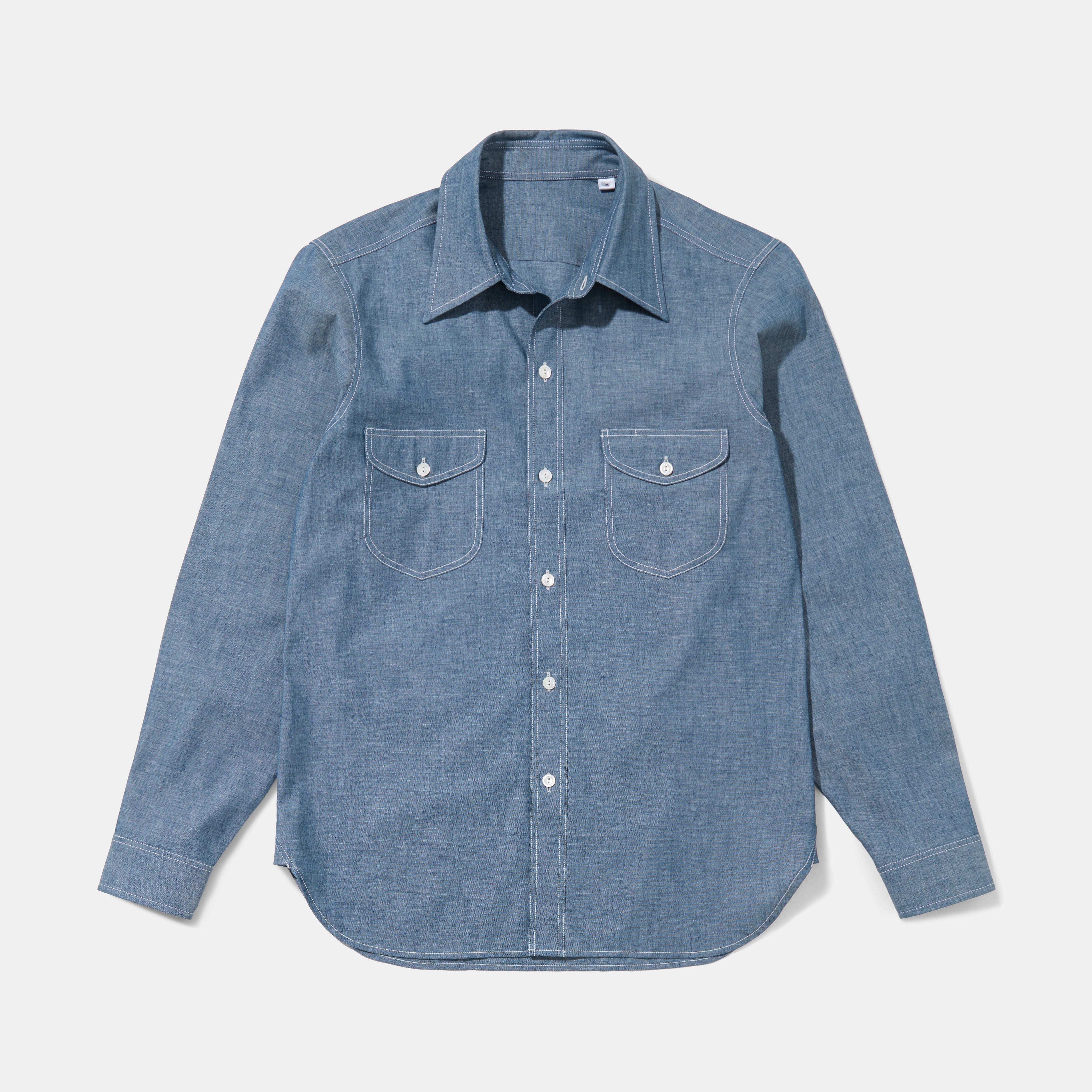 トップス BRYCELAND'S TEARDROP WORK SHIRT CHAMBRAY Teardrop Chambray Shirt – Bryceland's London
