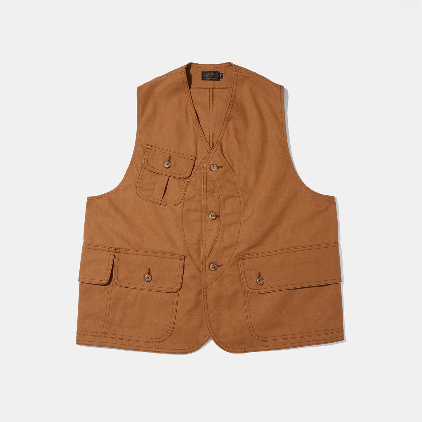 美品 SUGAR CANE BROWN CANVAS HUNTING VEST Bryceland's Hunting Vest Brown – Bryceland's London