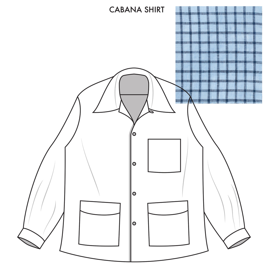 Bryceland's Cabana Shirt Made-to-Order Blue/Navy