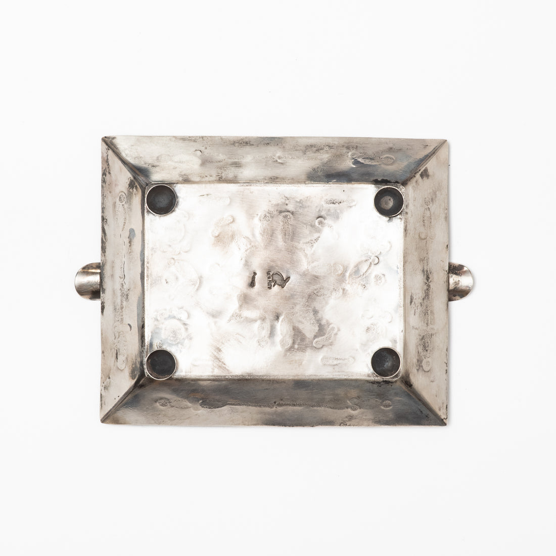 Red Rabbit Trading Co. Sterling Silver Ashtray W/Turquoise