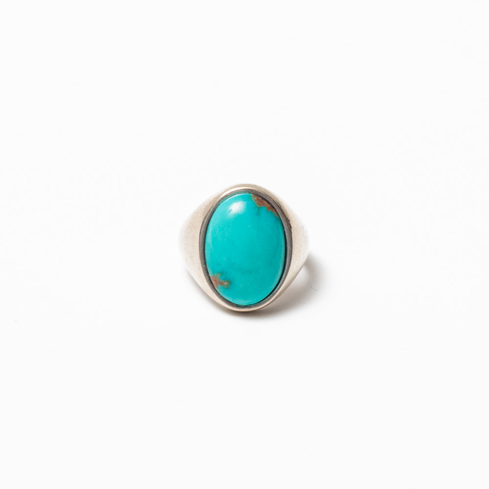 Red Rabbit Trading Co. Turquoise Oval Signet Ring