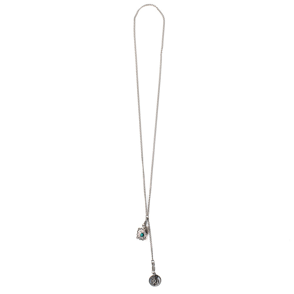 Red Rabbit Trading Co. Dog Tag Chain Travelers/Teardrop Thunderbird/Turquoise Dog Tag Charm