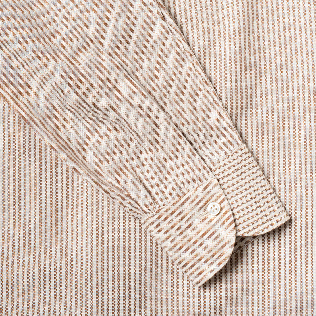 Bryceland's Perfect OCBD Shirt Brown Stripe