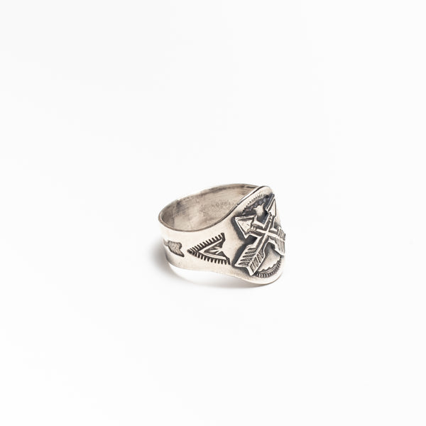 Red rabbit trading ナバホ バタフライ　bryceland's Red Rabbit Trading Co. Cigar Band Ring Crossed Arrows (11