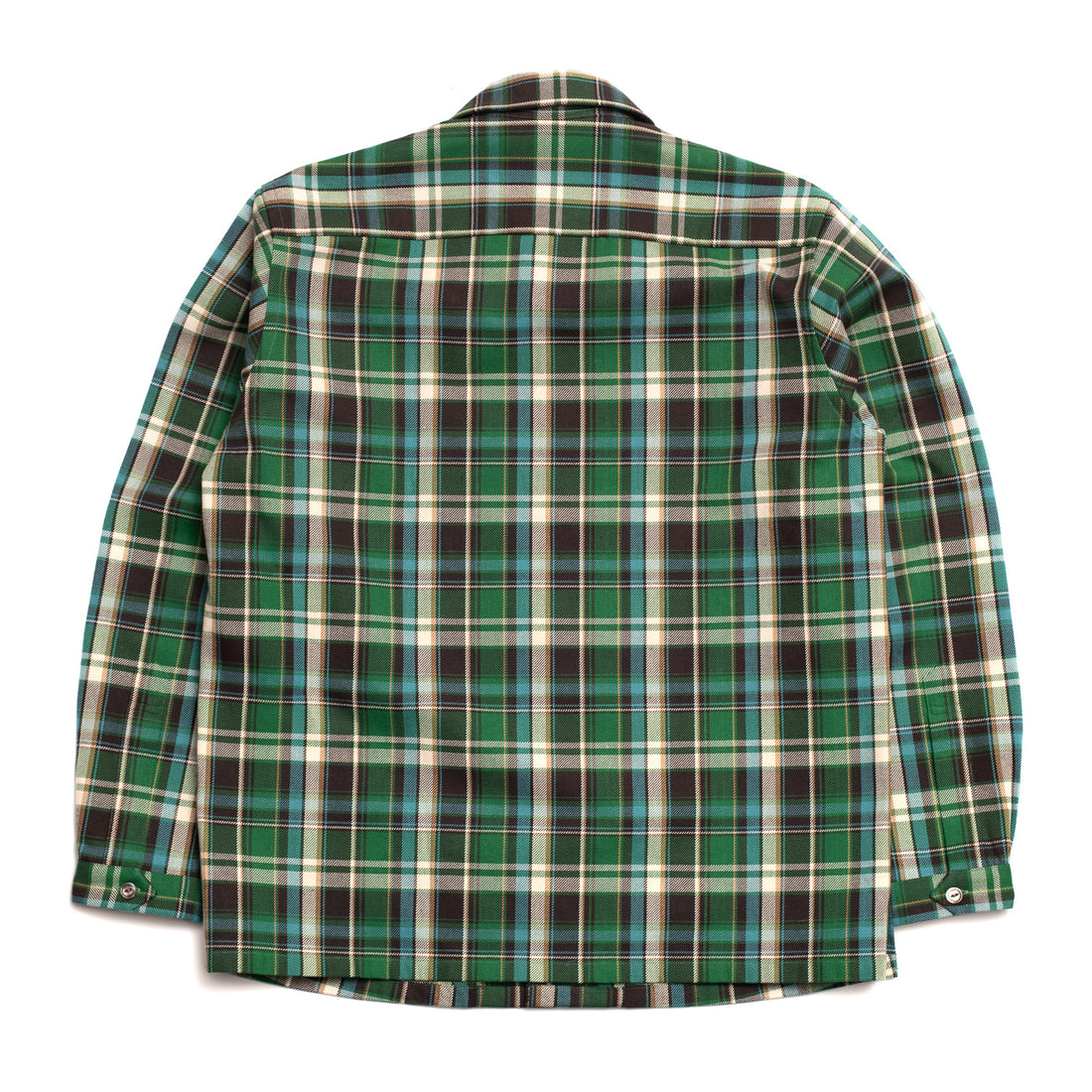 Bryceland's Cotton Sports Shirt Blue / Green Plaid