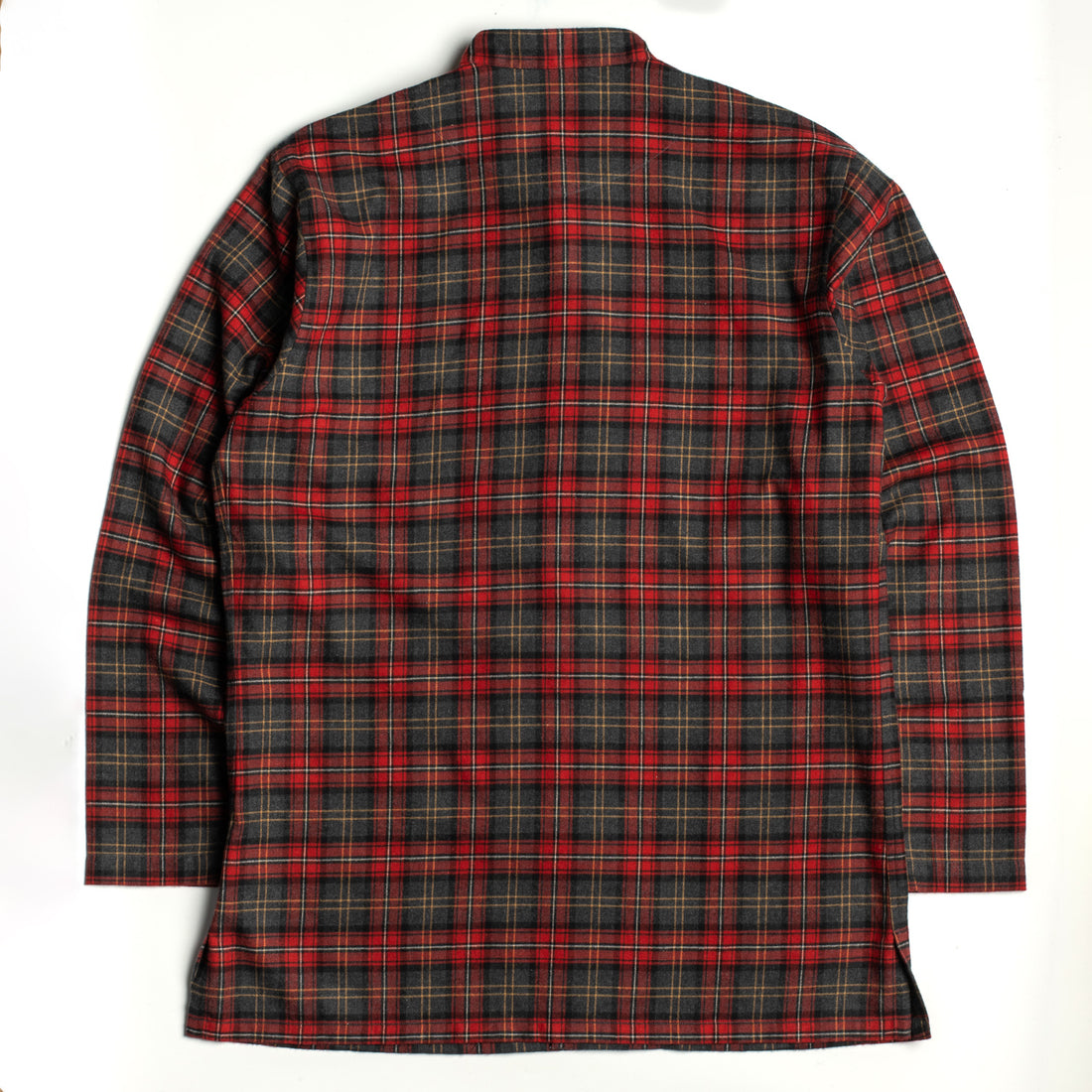 Bryceland's Frogged Button Shirt Red Plaid