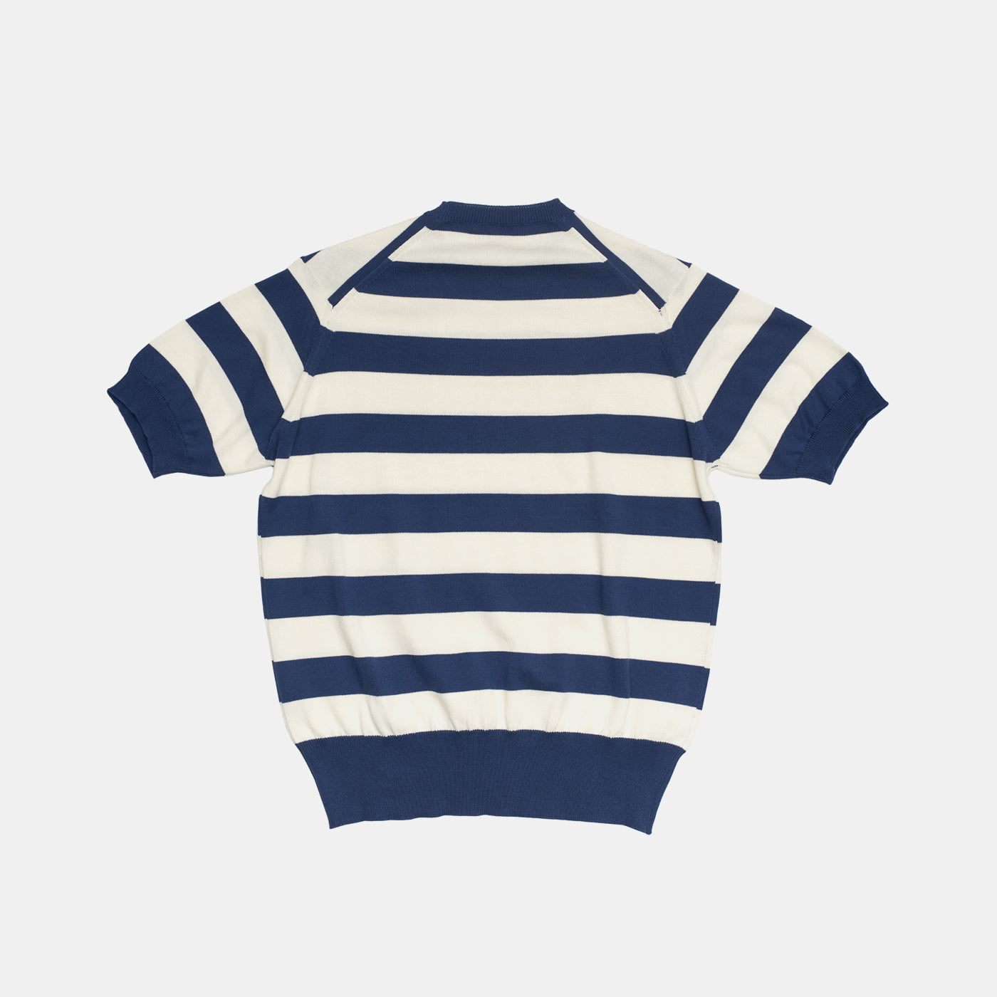 Cotton Short Sleeve ‘Skipper’ Tee Navy Stripe