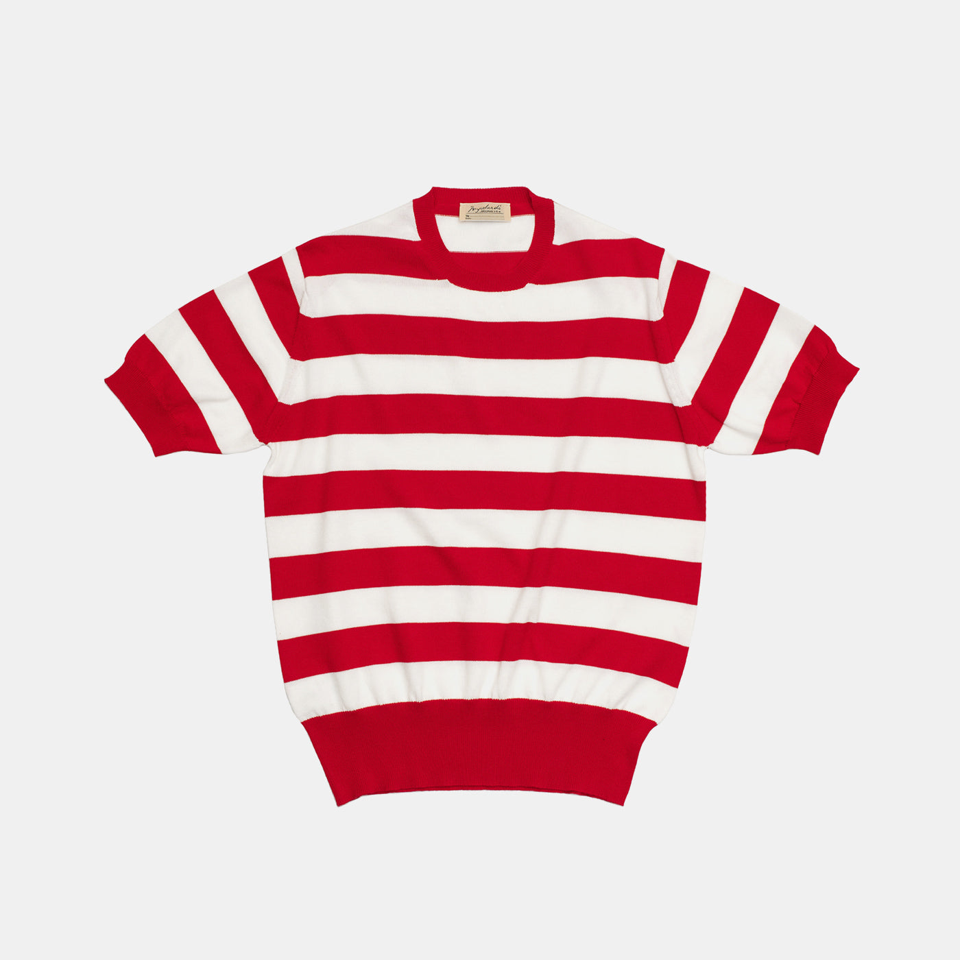 Cotton Short Sleeve ‘Skipper’ Tee Red Stripe