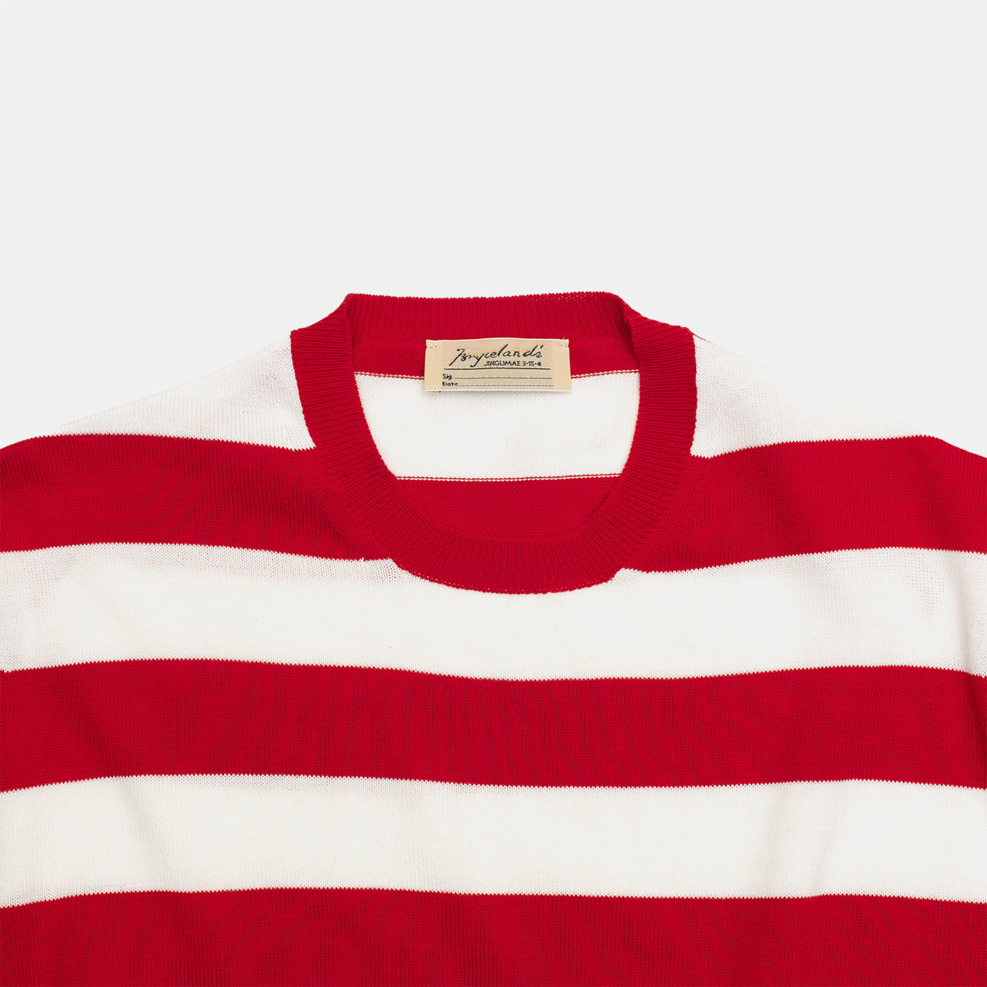 Cotton Short Sleeve ‘Skipper’ Tee Red Stripe