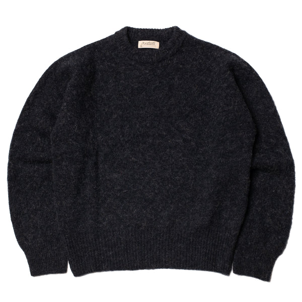 【ALUDE SELECT】bicolor shaggy knit ASYMMETRICAL DESIGN KNIT WITH FRINGE DETAIL SWITCHED TO