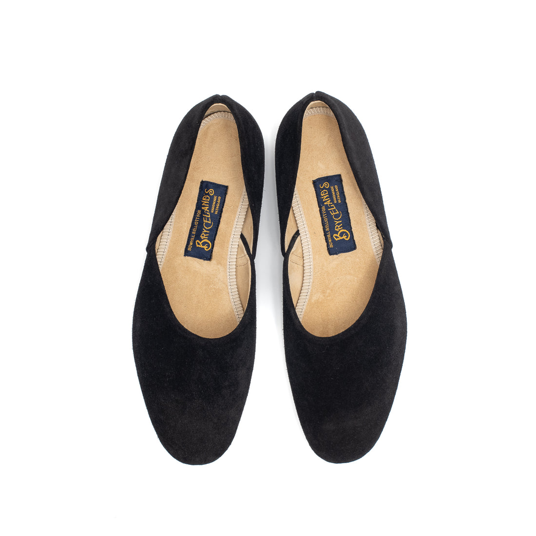 Bryceland's x Bowhill & Elliott Grecian Slippers Black Suede