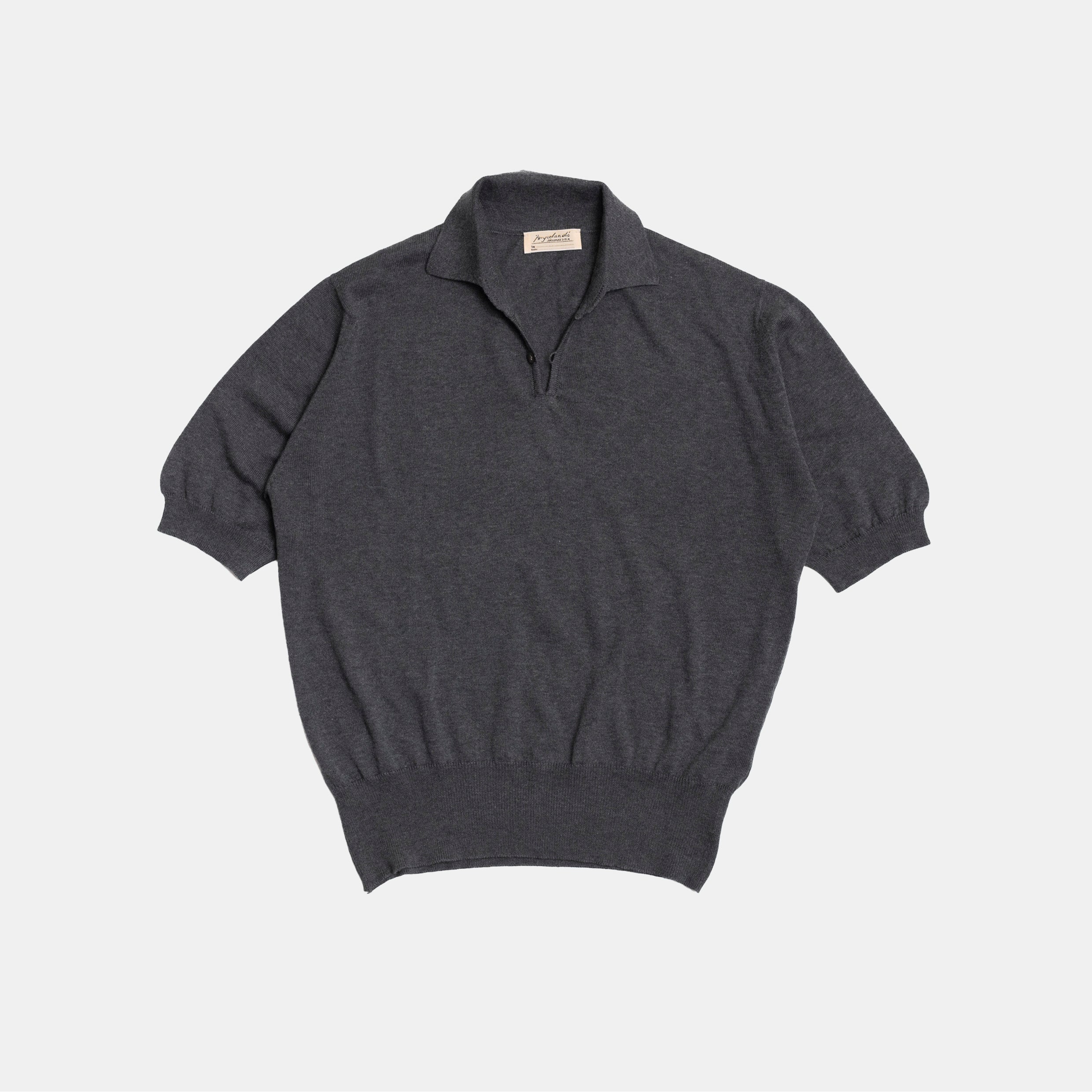 Cotton Short Sleeve 'Skipper' Polo Grey – Bryceland's London