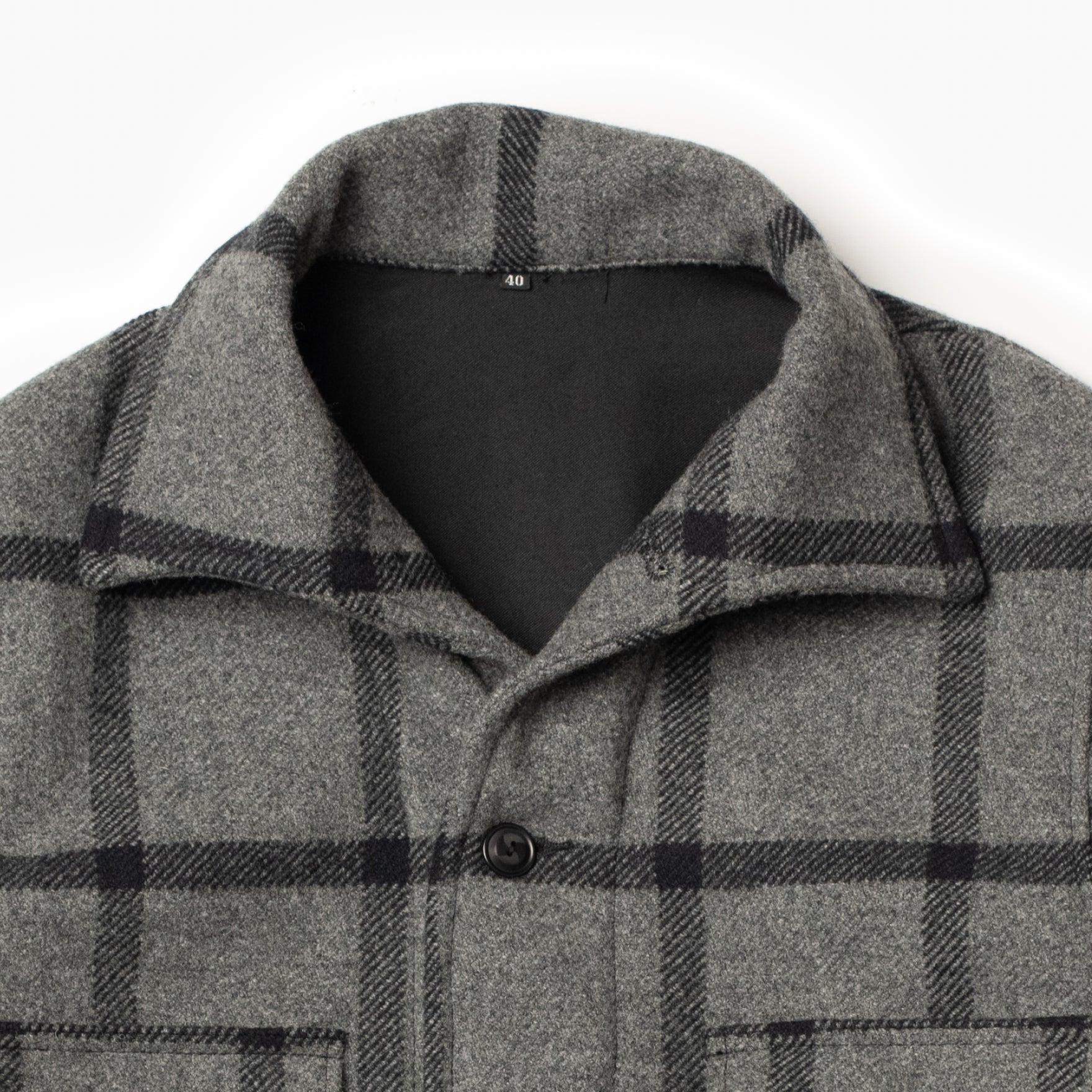 Bryceland s Hunting Jacket Black Grey Plaid Wool