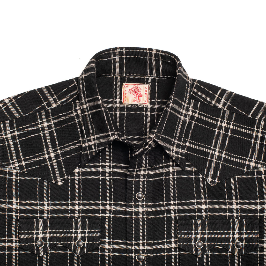 Bryceland's Sawtooth Westerner Black Check Flannel