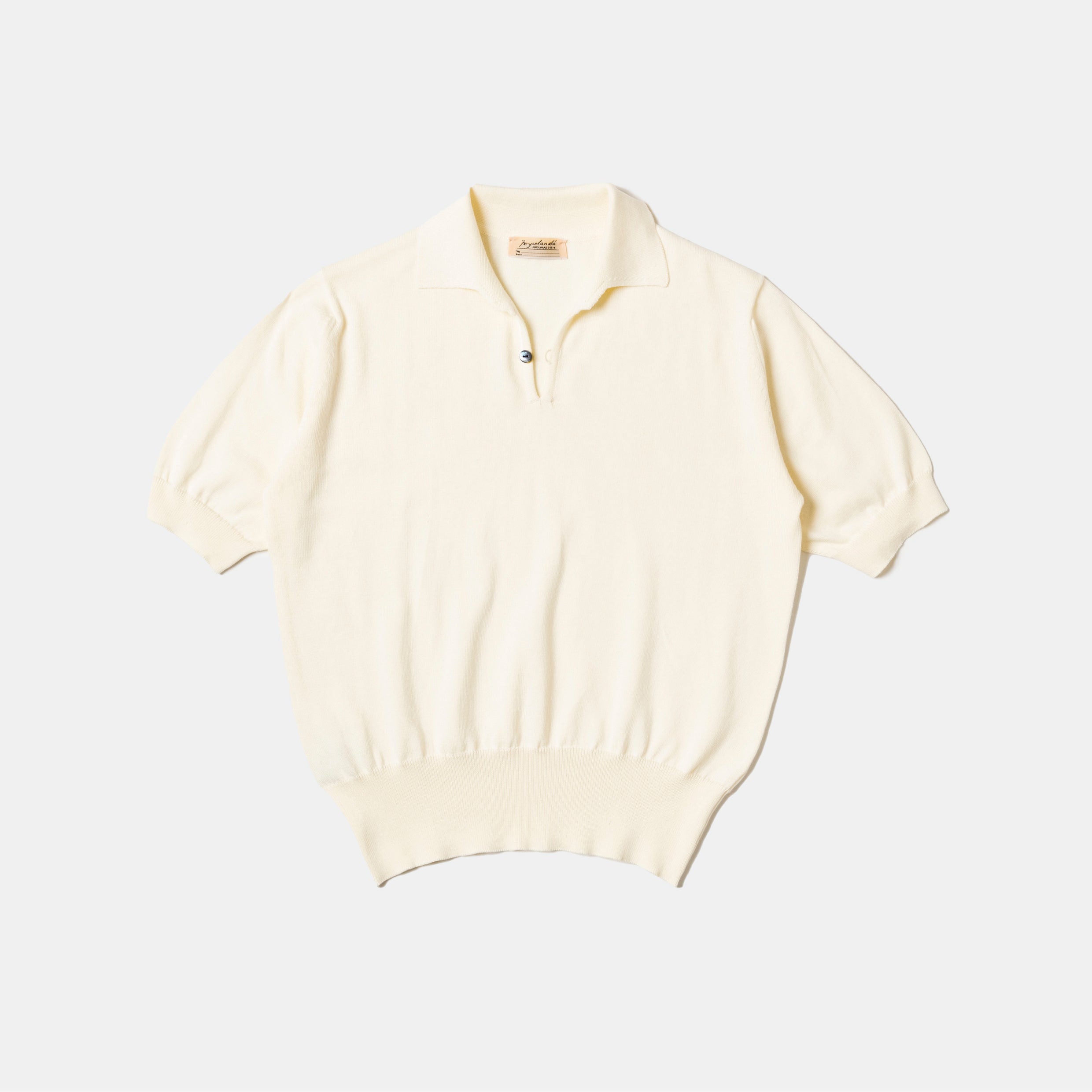 Cotton Short Sleeve 'Skipper' Polo Cream – Bryceland's London