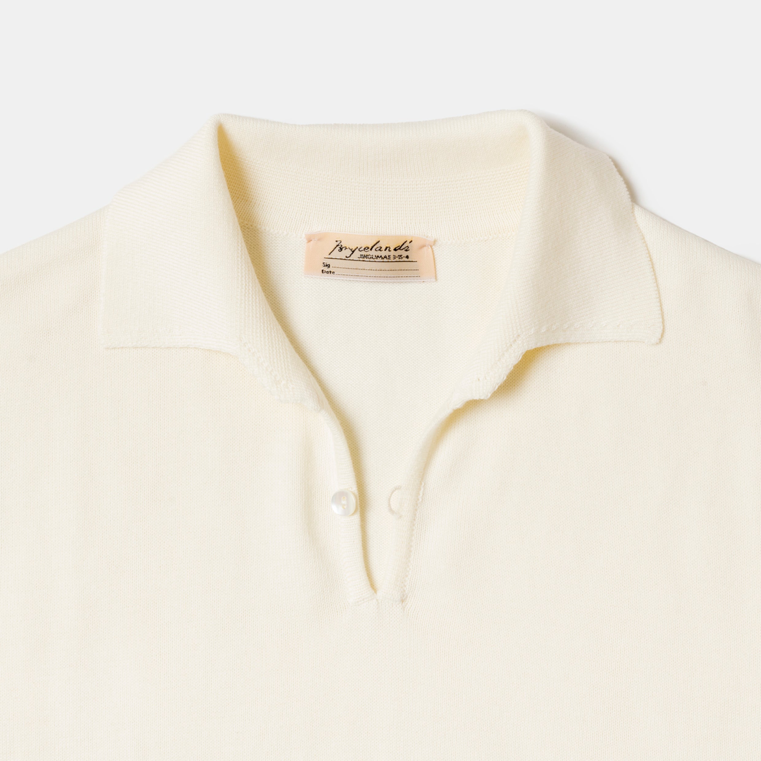 トップス 00s HERMES Skipper Polo Shirt archive Cotton Short Sleeve 'Skipper' Polo Cream – Bryceland's London