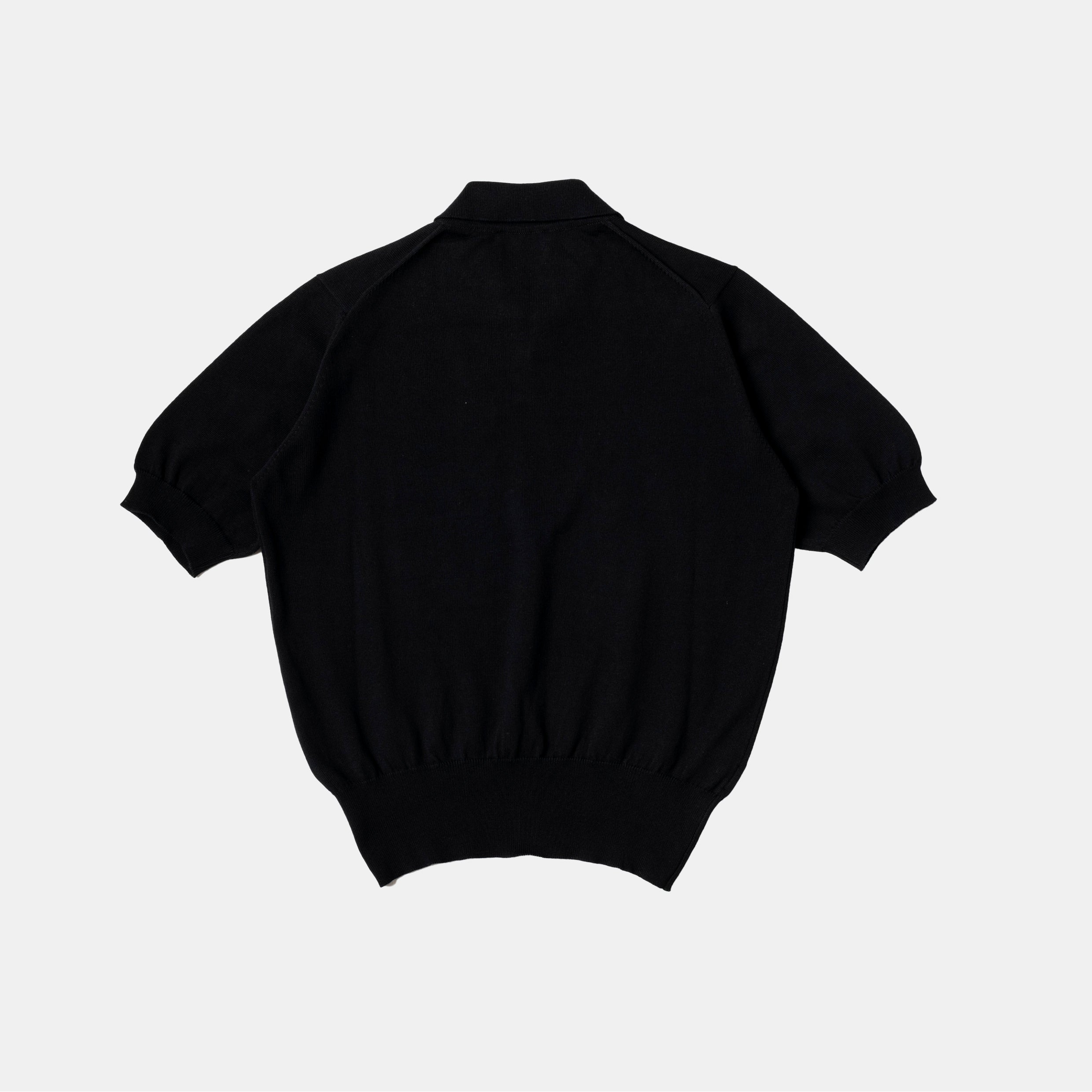 ANATOMICA｜25SS Skipper Polo（Black・3） SKIPPER POLO - COTTON