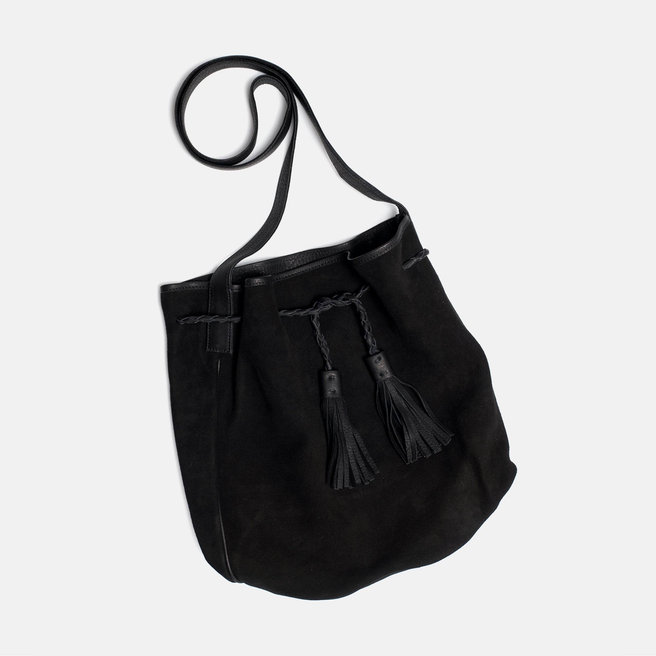 バッグ bryceland's Deerskin Crossbody Bag Deerskin Crossbody Bag Black – Bryceland's London