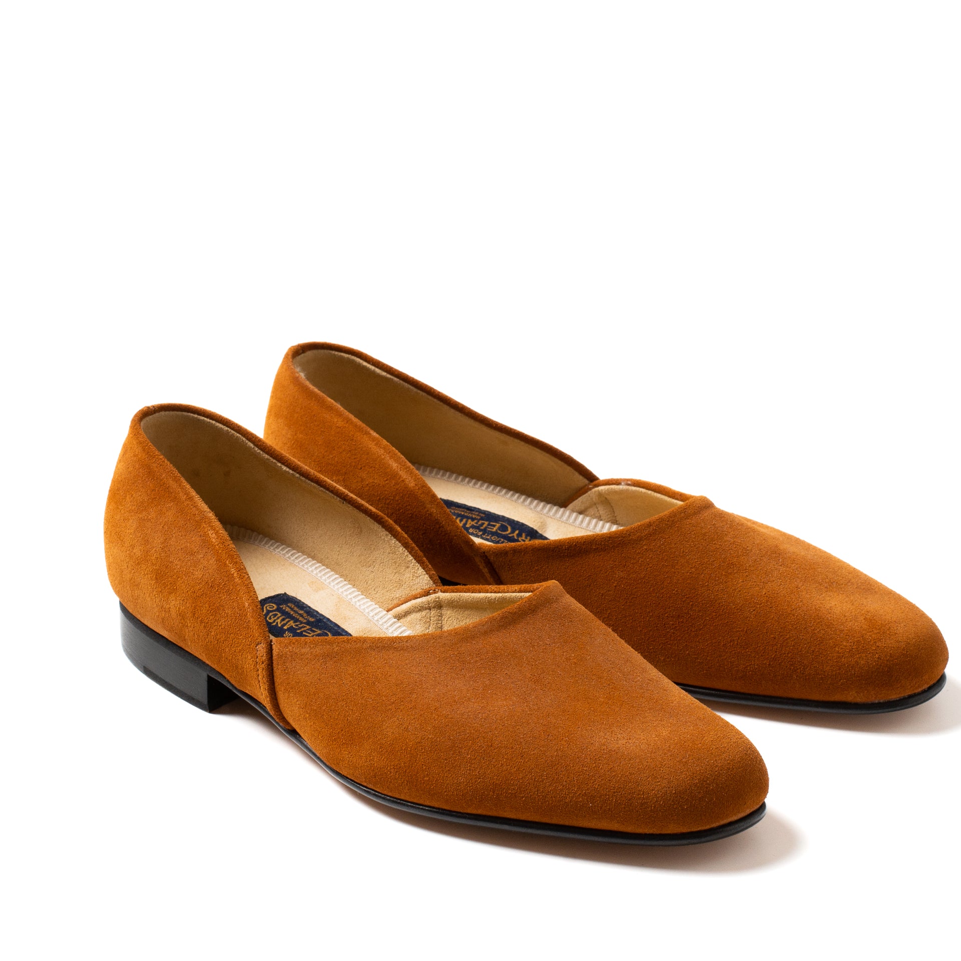 Bryceland's x Bowhill Elliott Grecian Slippers Tan Suede