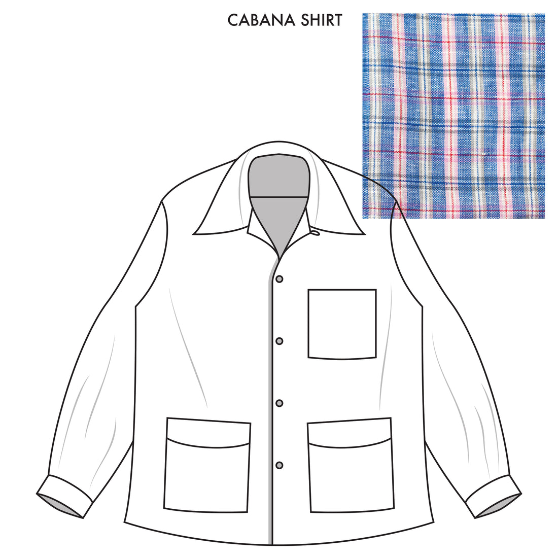 Bryceland's Cabana Shirt Made-to-Order Blue/Red