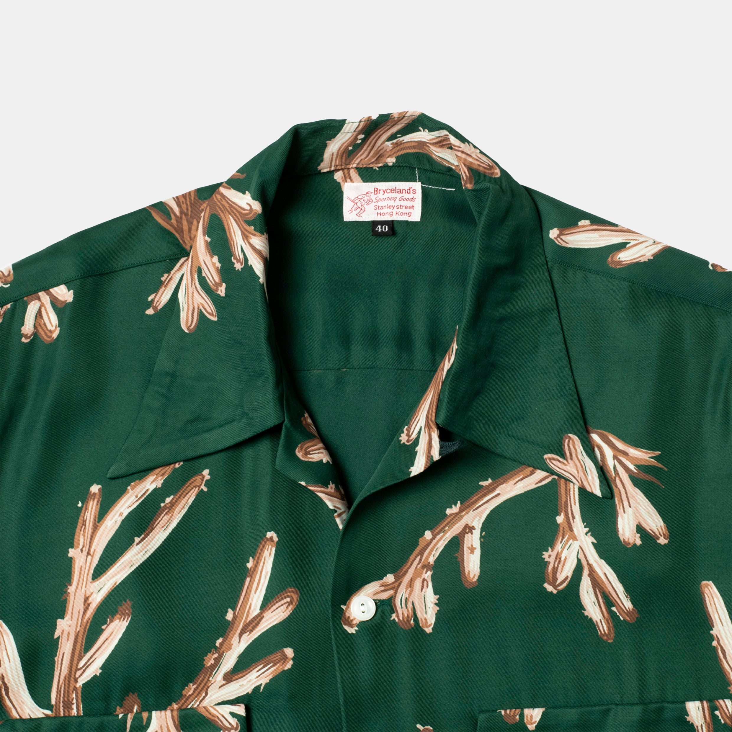 Rayon Shirt Coral Green – Bryceland's London