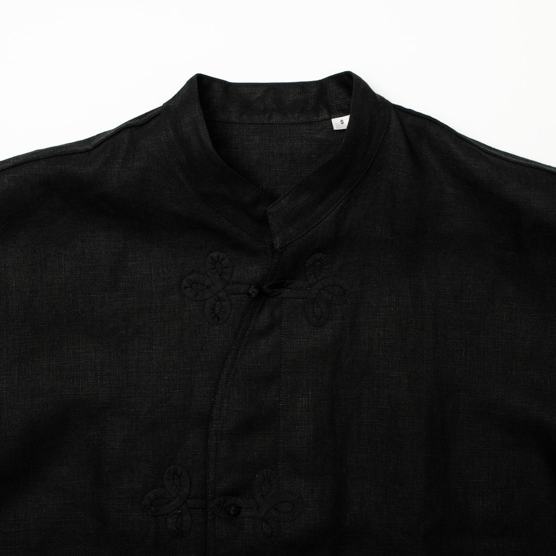 Bryceland's Frogged Button Shirt Black