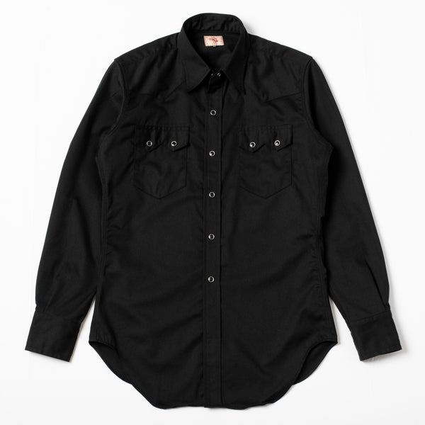 Bryceland's Officer Shirt Black サイズ15 fb-black-01.jpg?v=1742123729