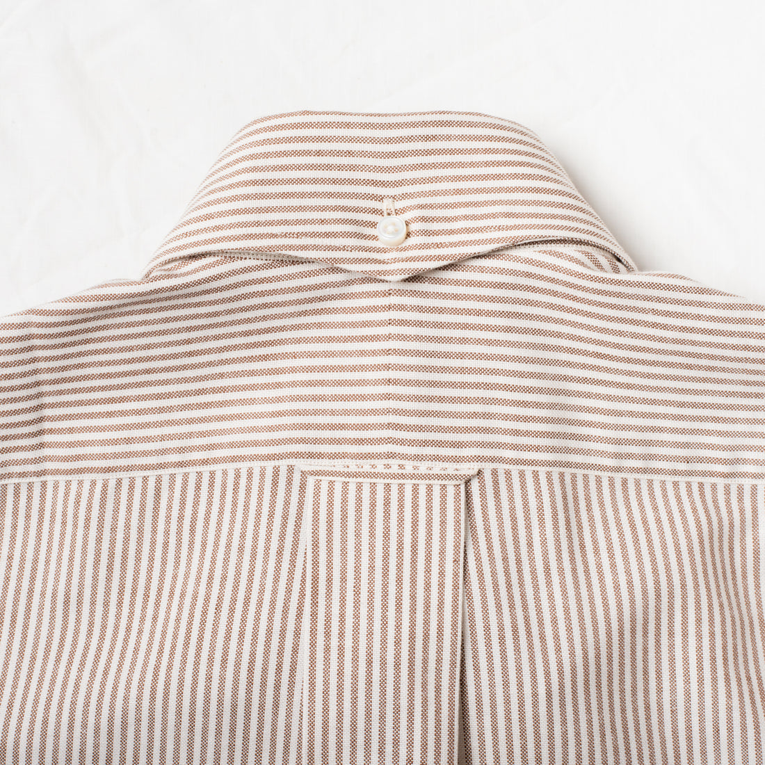 Bryceland's Perfect OCBD Shirt Brown Stripe