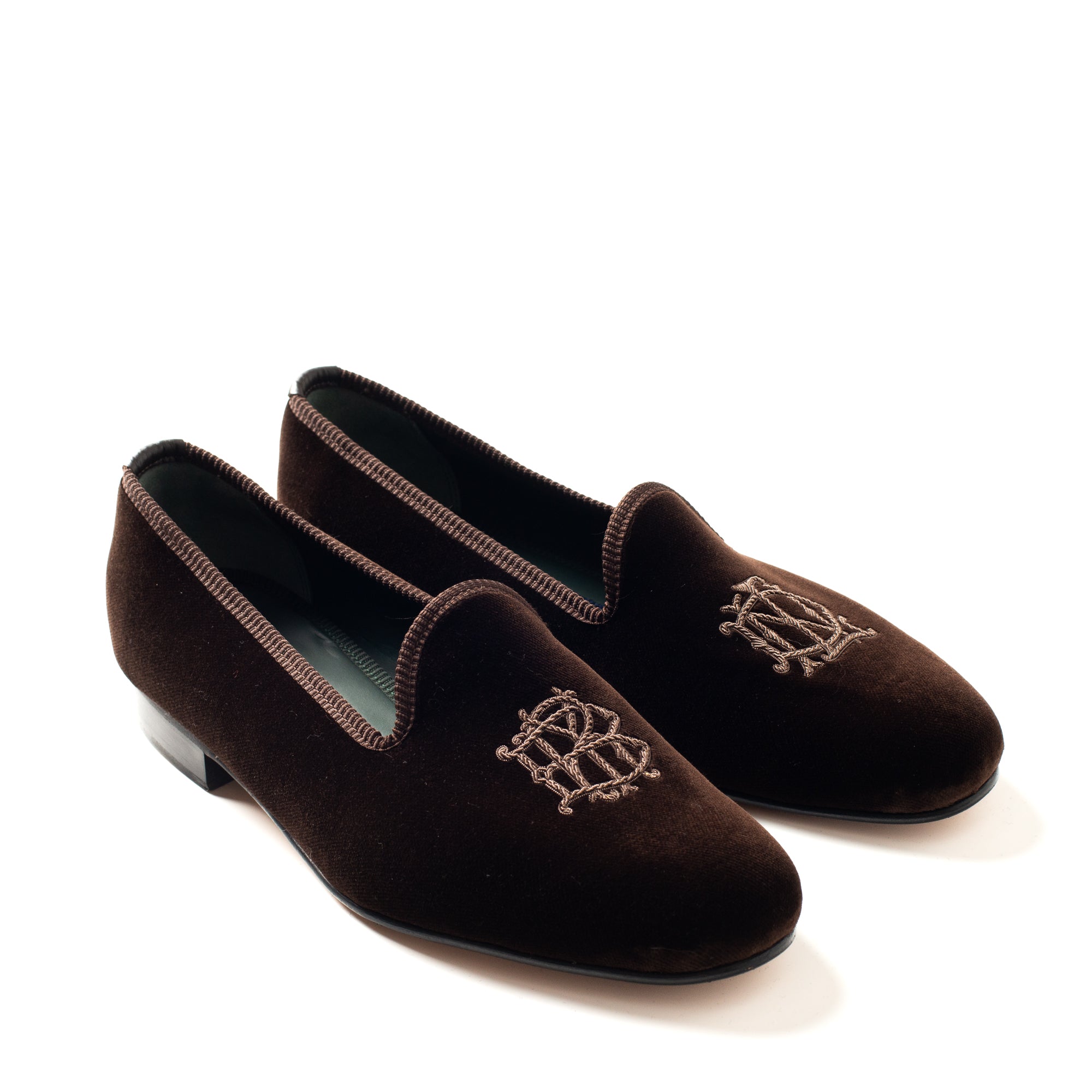 Artemis Design Co. | Men's Velvet Loafers, Black Tie