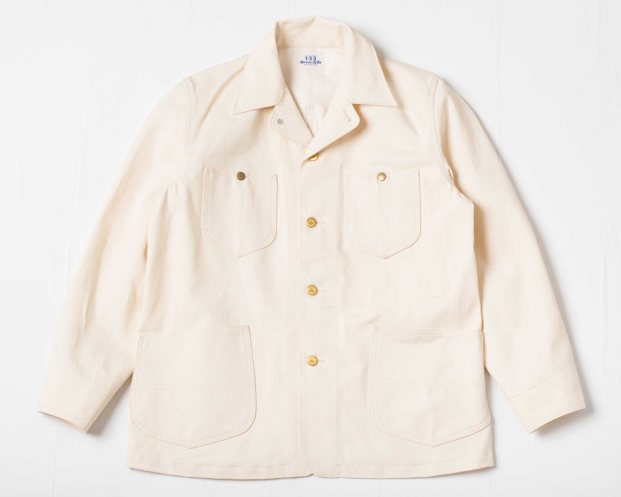 BRYCELAND'S CHORE COAT HBT WHITE 40